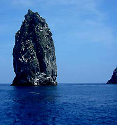 写真：臥蛇島、立神岩（トカラ列島）
