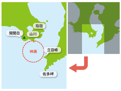 地図：山川沖神瀬の位置